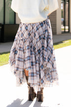 Preslie Plaid Tiered Skirt