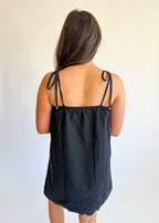 Printed Tie Strap Mini Dress