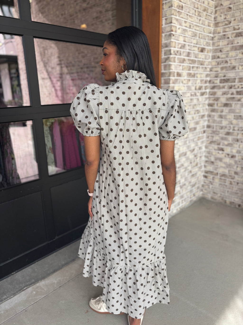 Amber Polka Dot Midi Dress