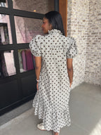 Amber Polka Dot Midi Dress