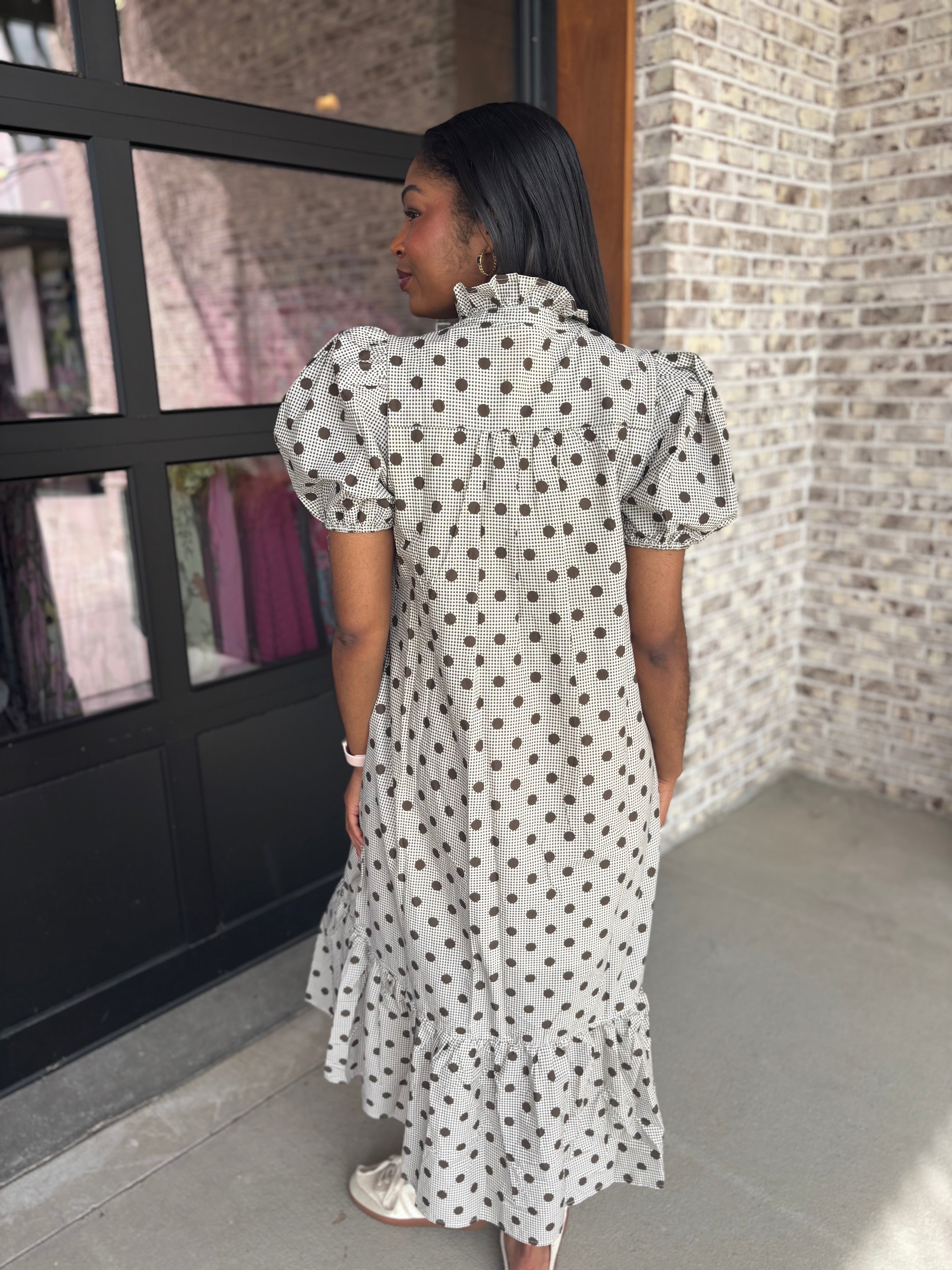 Amber Polka Dot Midi Dress