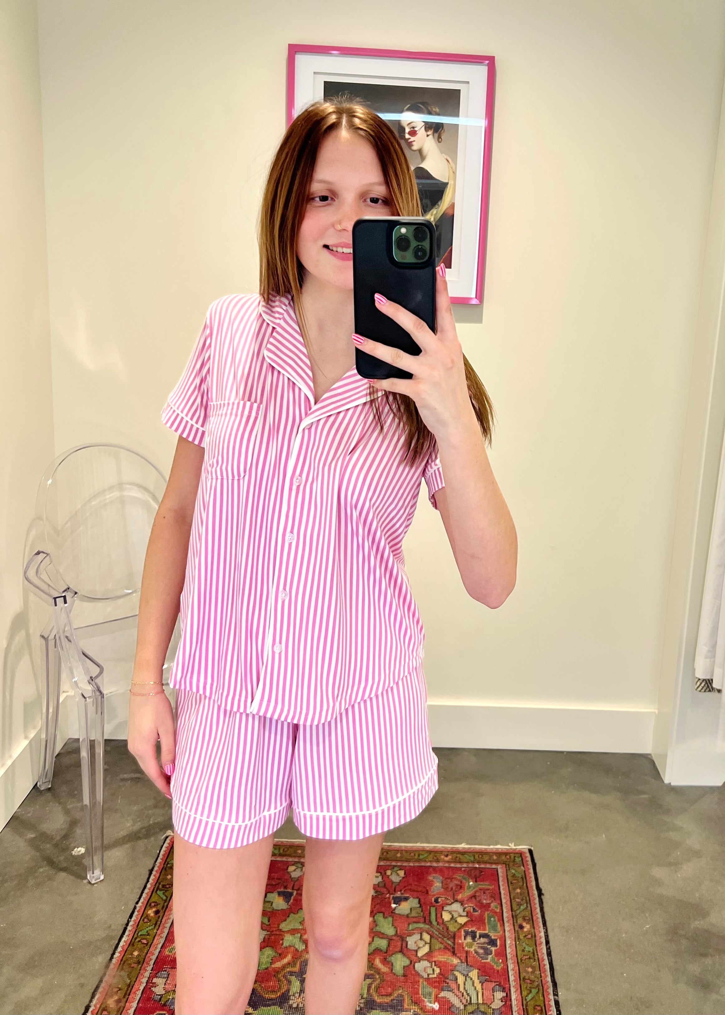 Button Front Pajama Set