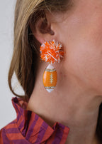 Pompom & Football Earrings