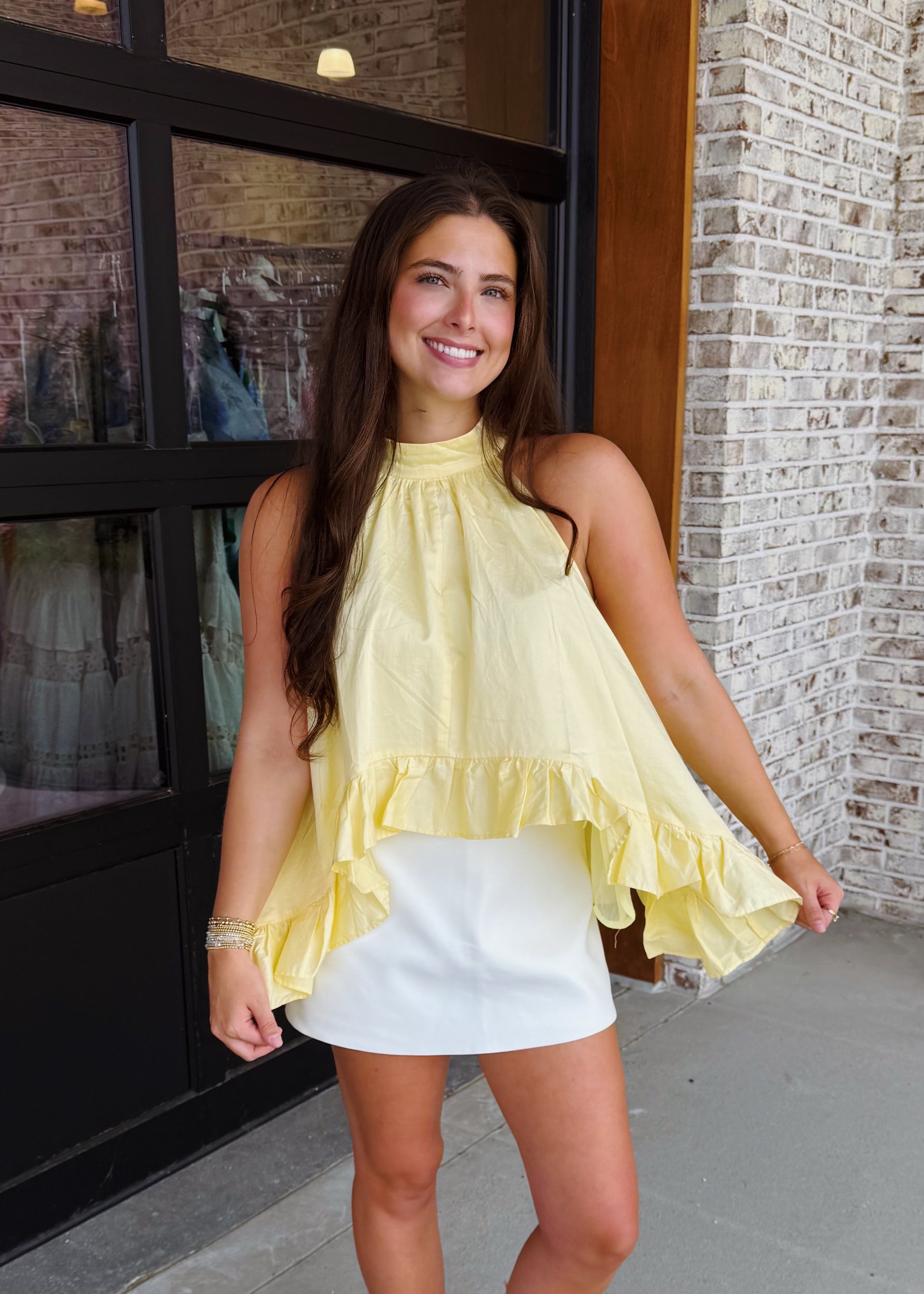 Savannah Halter Swing Top