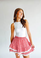 Sophie Gingham Ruffle Skort