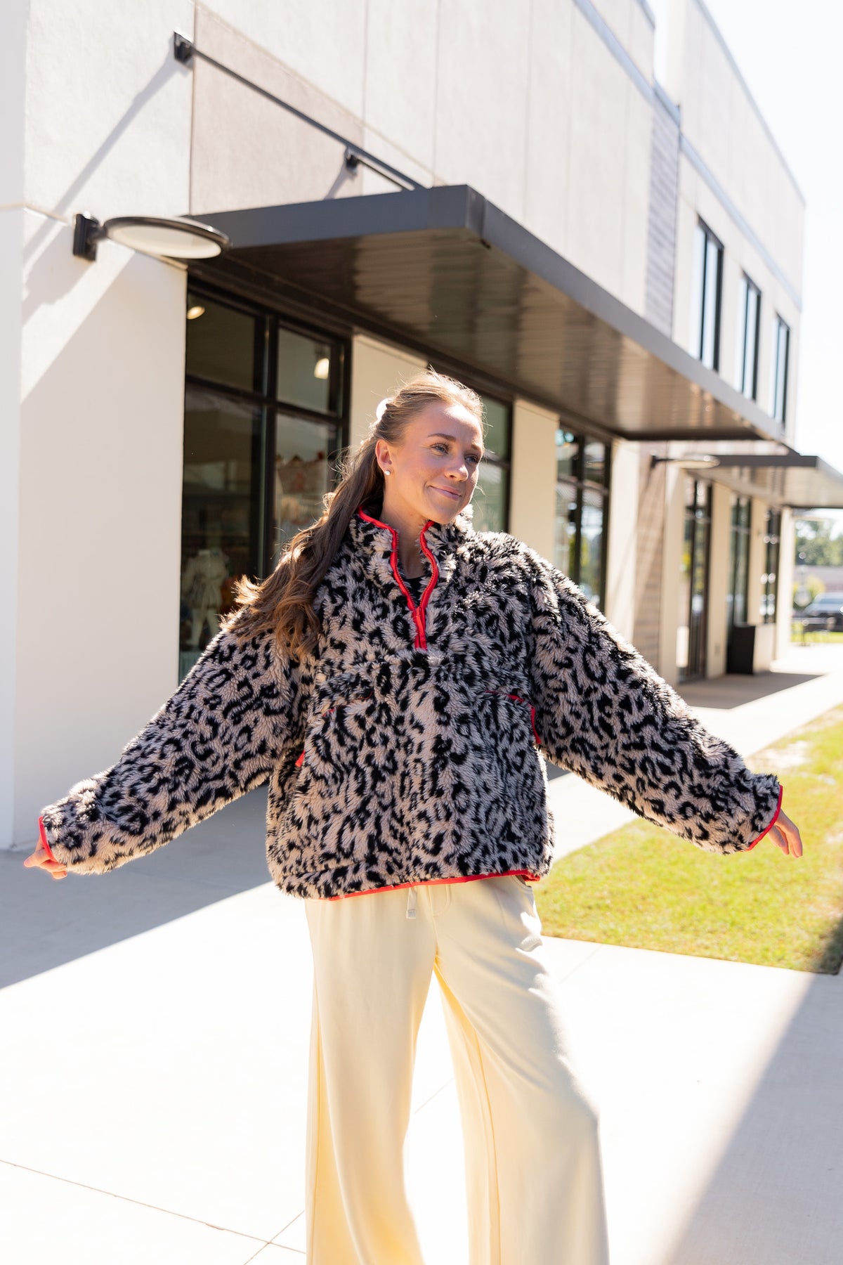 Lainey Leopard Print Pullover