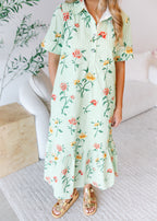 Marigold Floral Midi Dress