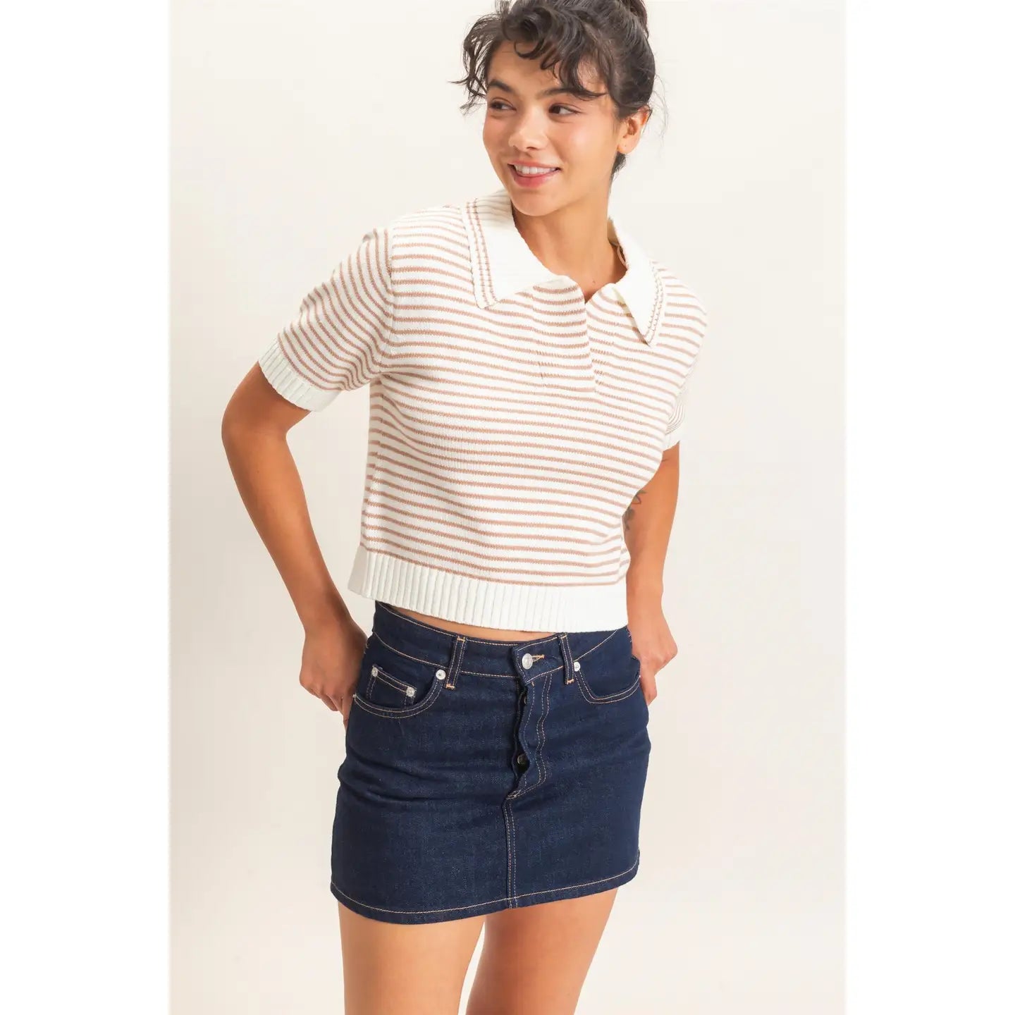 Jacey Collar Knit Top