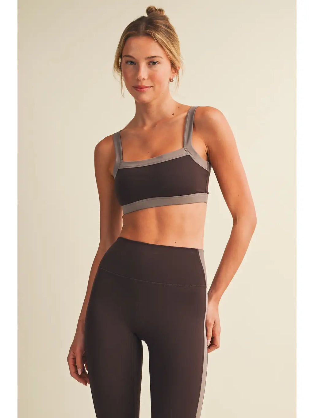 Contrast Block Sports Bra