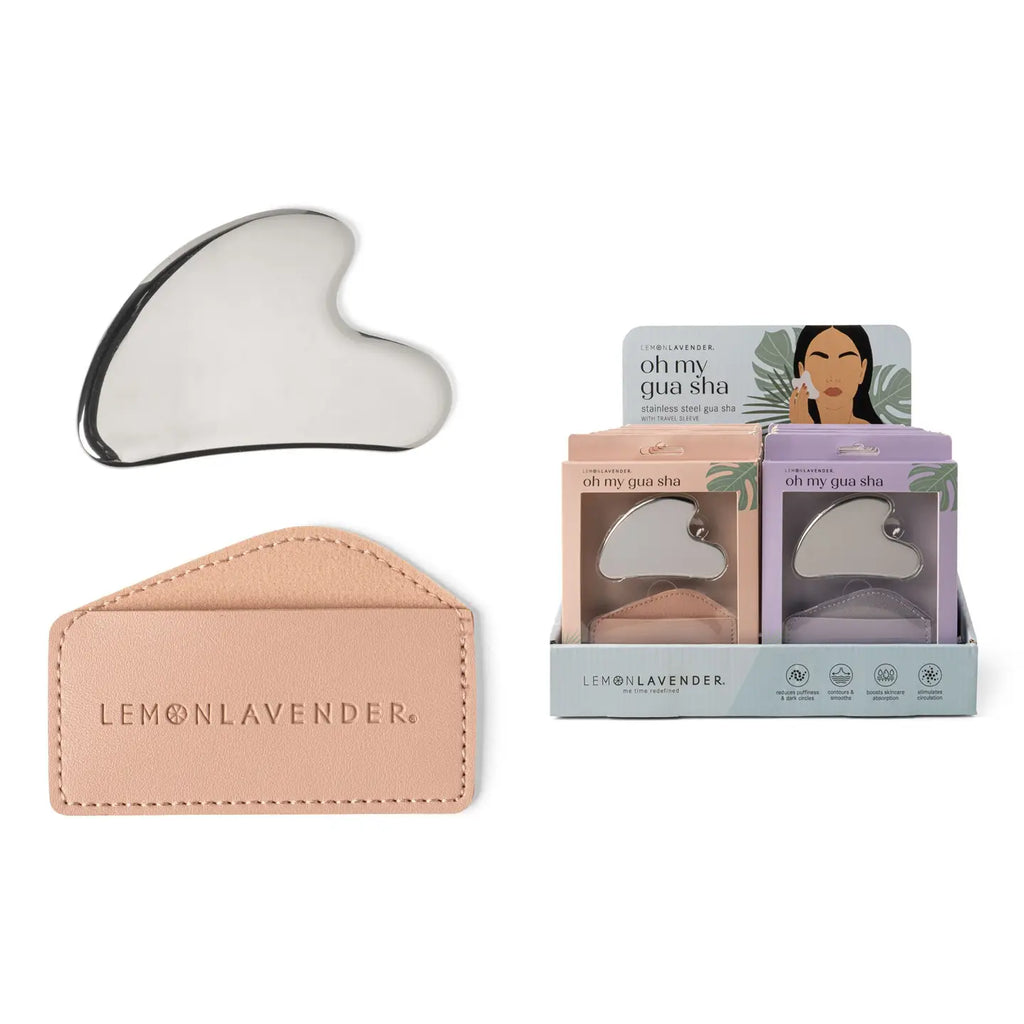 Lemon Lavender Stainless Steel Gua Sha