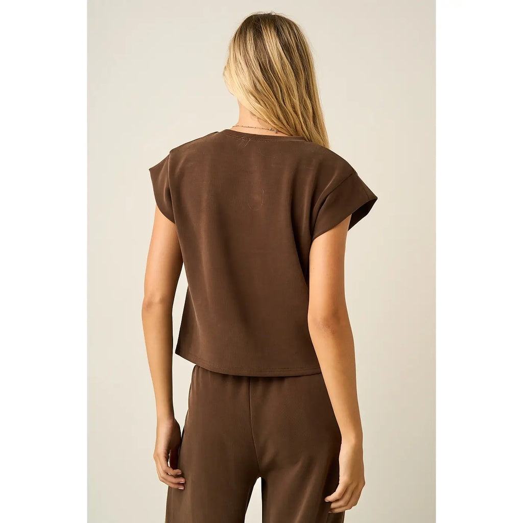 Cloud Knit Cap Sleeve Top