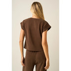 Cloud Knit Cap Sleeve Top