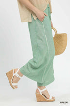 Colette Striped Wide-Leg Drawstring Pants