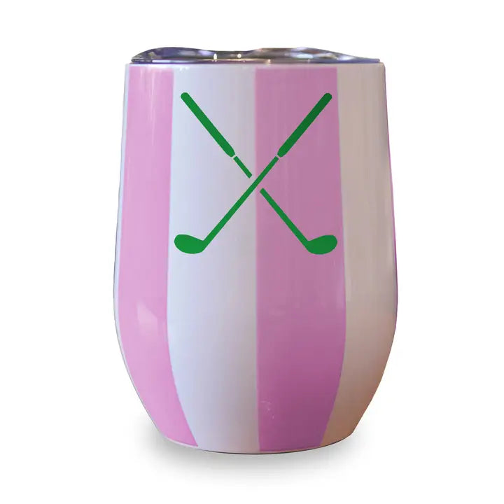 Insulated Wine Tumbler - Cabana Striped Golf