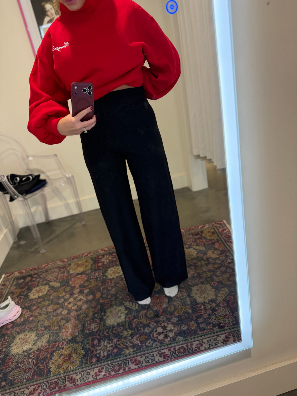 Onform Ruched Wide Leg Pant