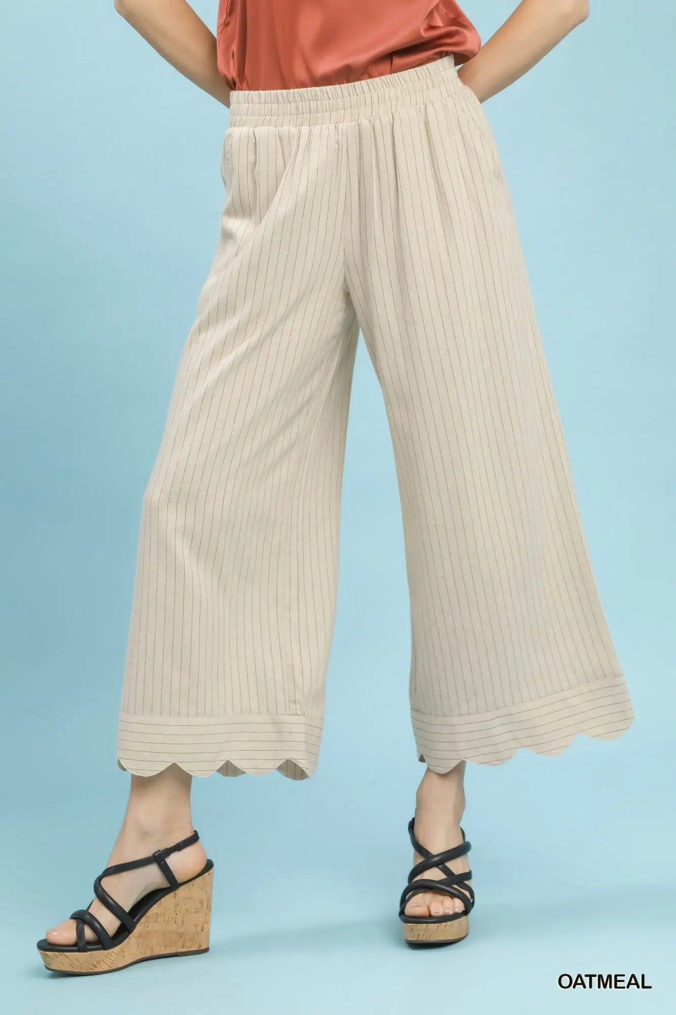 Talia Pinstripe Cropped Pants