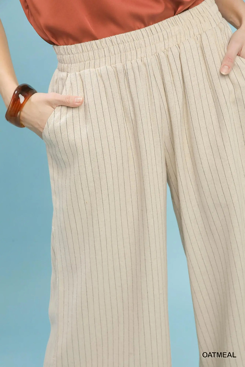 Talia Pinstripe Cropped Pants