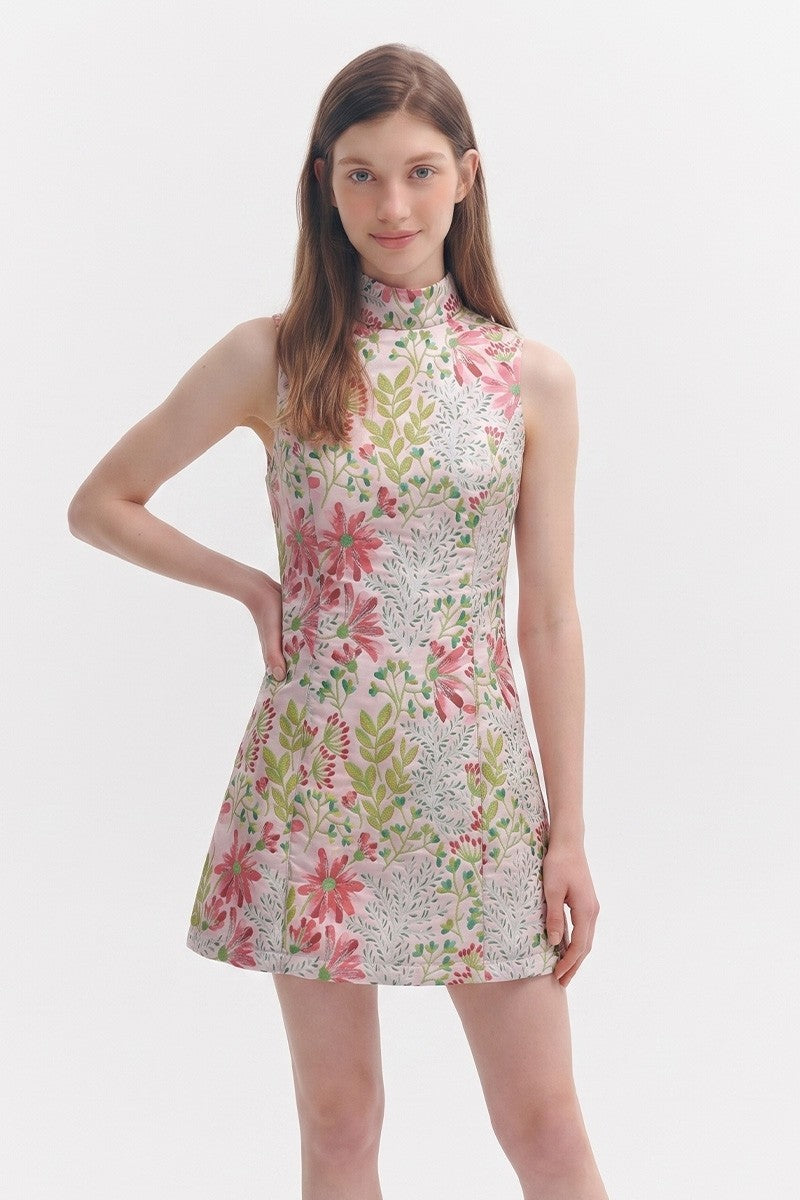 Macy Mock Neck Mini Dress