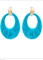 Raffia Oval Link Earring