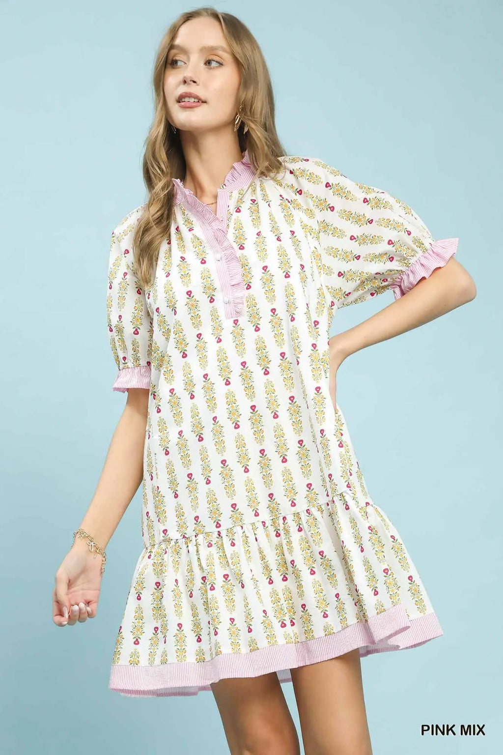 Clara Floral Puff Sleeve Dress