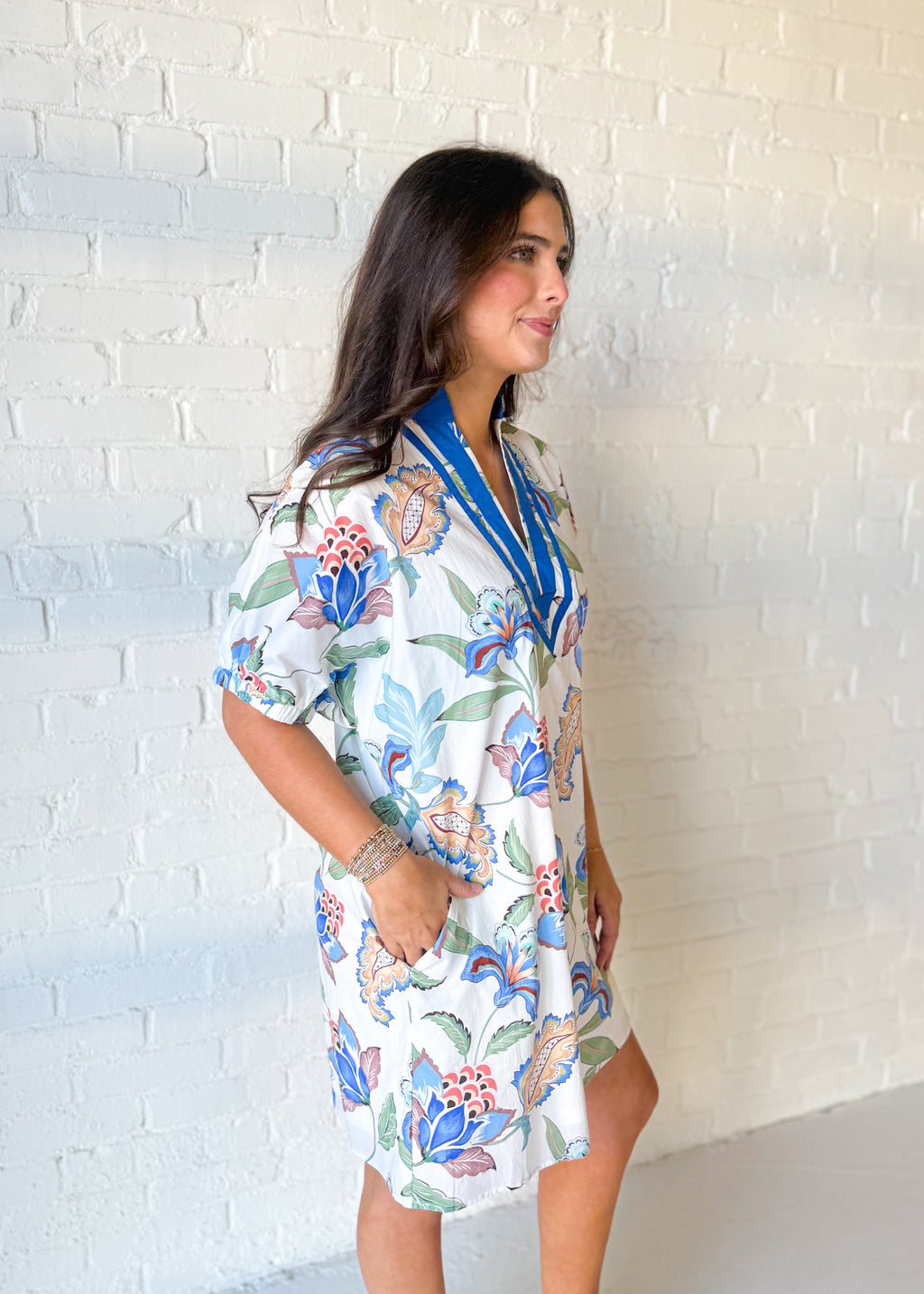 Delilah Floral Short Sleeve Mini Dress