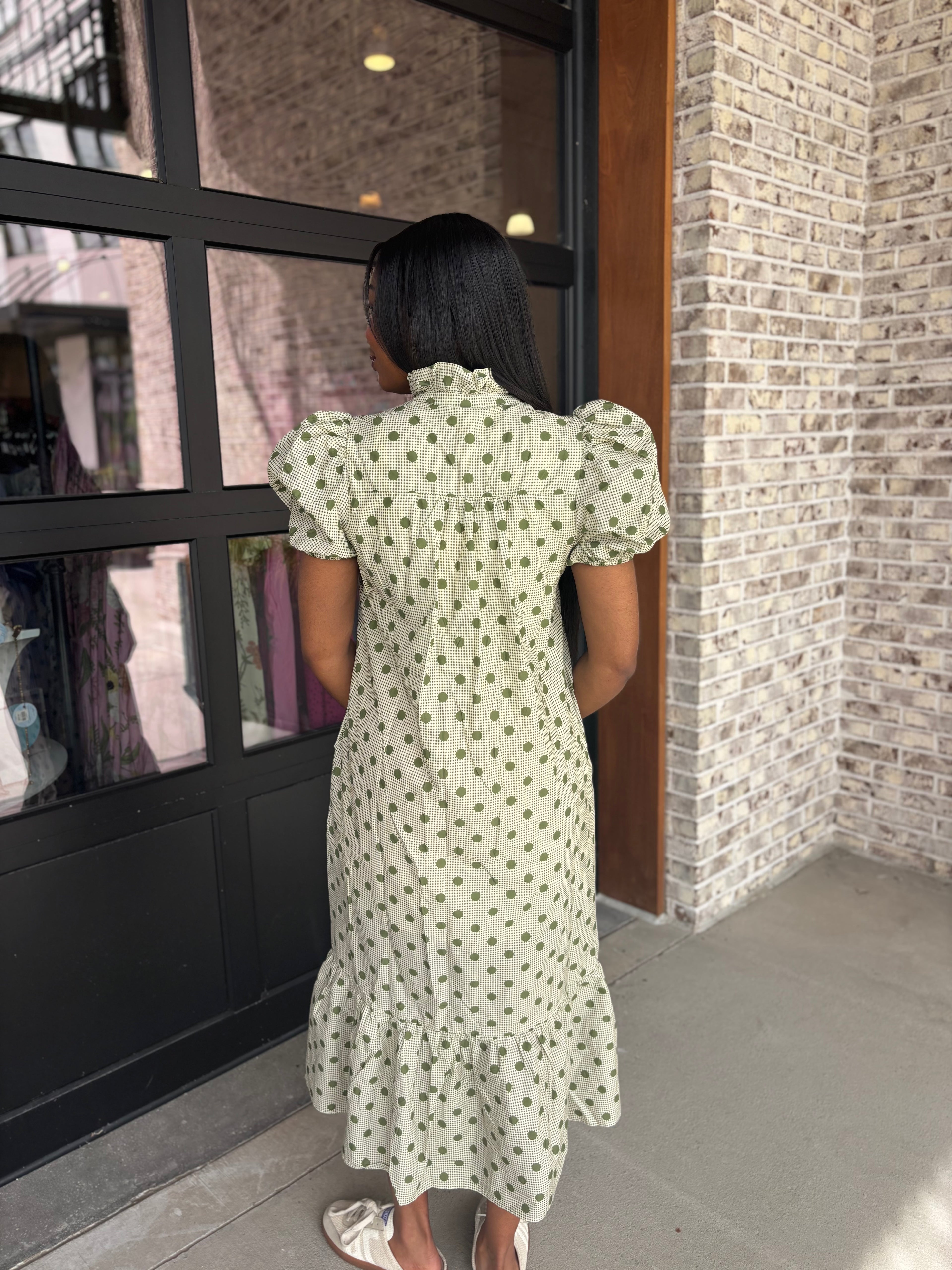 Amber Polka Dot Midi Dress