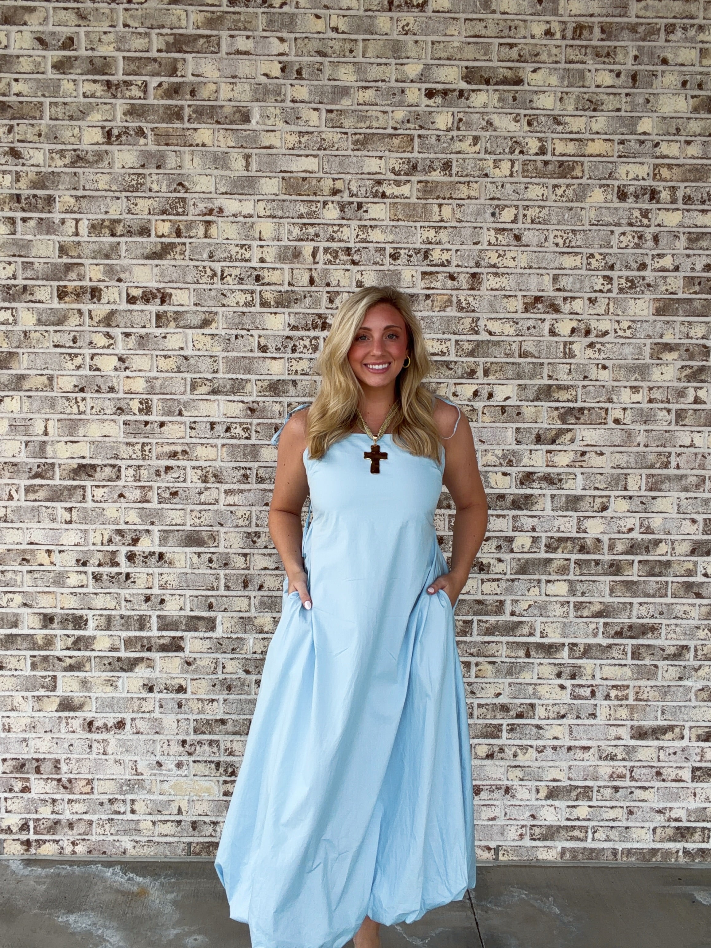 Sloane Tie-Strap Maxi Dress