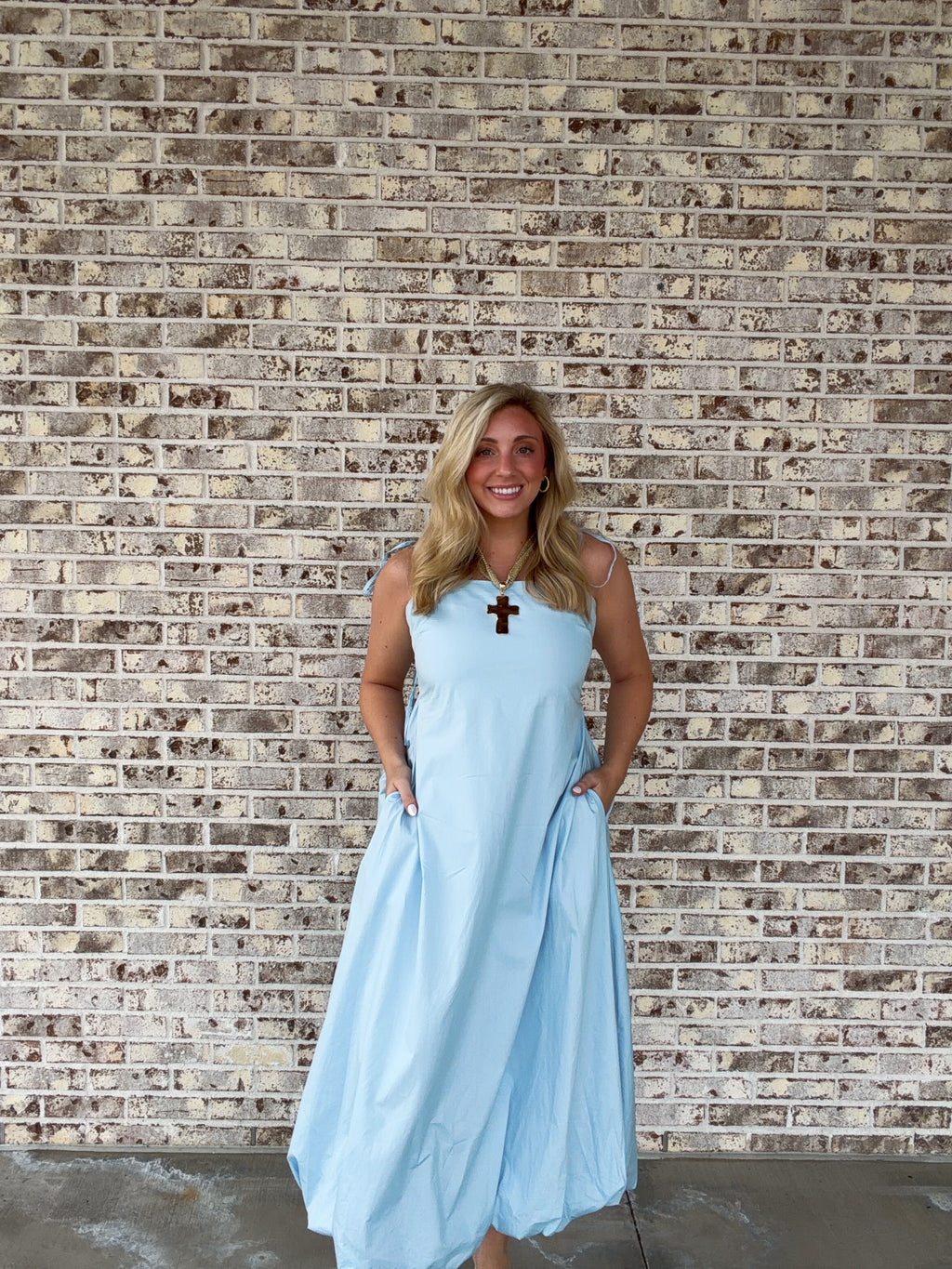 Sloane Tie-Strap Maxi Dress