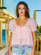 Rosalie Lace Trim Blouse