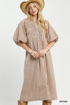 Jessie Puff Sleeve Midi Dress