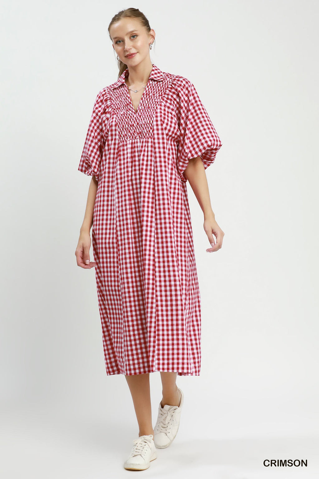 Jessie Puff Sleeve Midi Dress