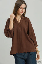 Lennon Scallop Texture Top