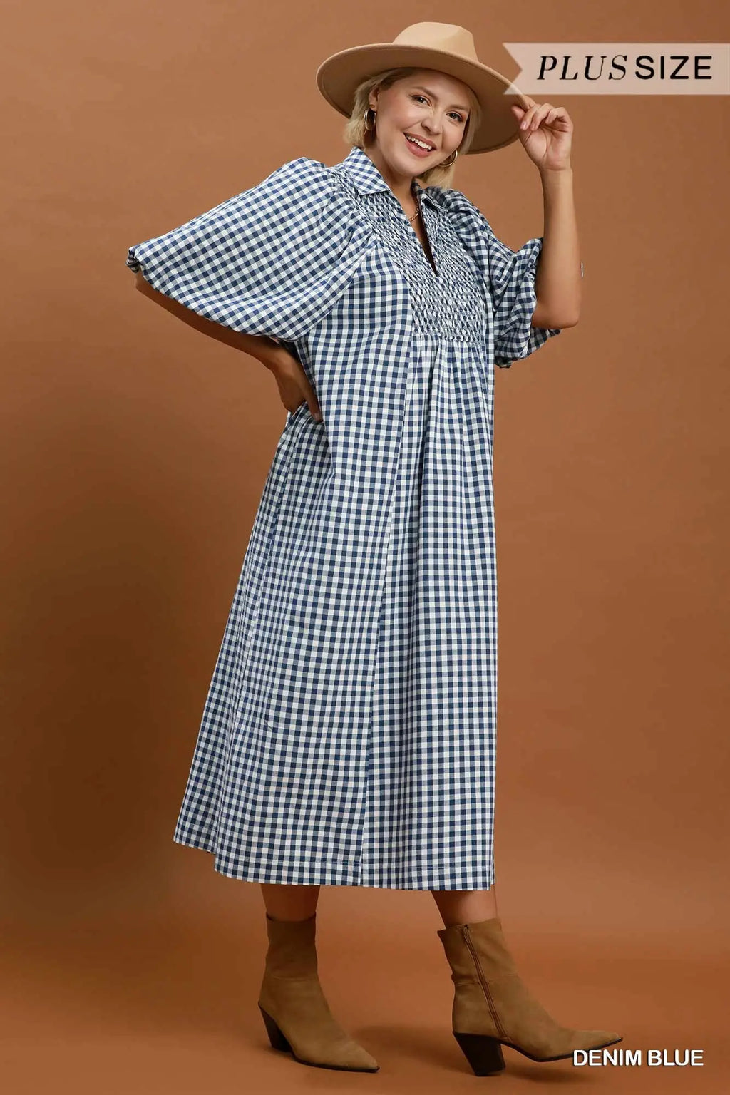 Jessie Puff Sleeve Midi Dress