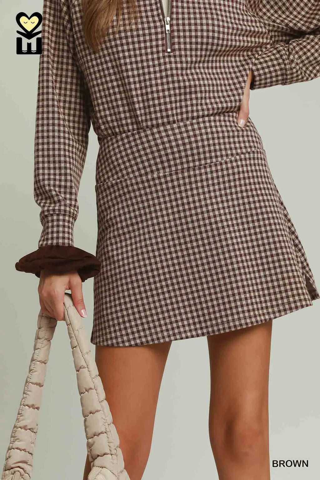 Gloria Gingham Plaid Skort