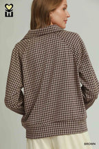 Gloria Gingham Half-Zip Pullover