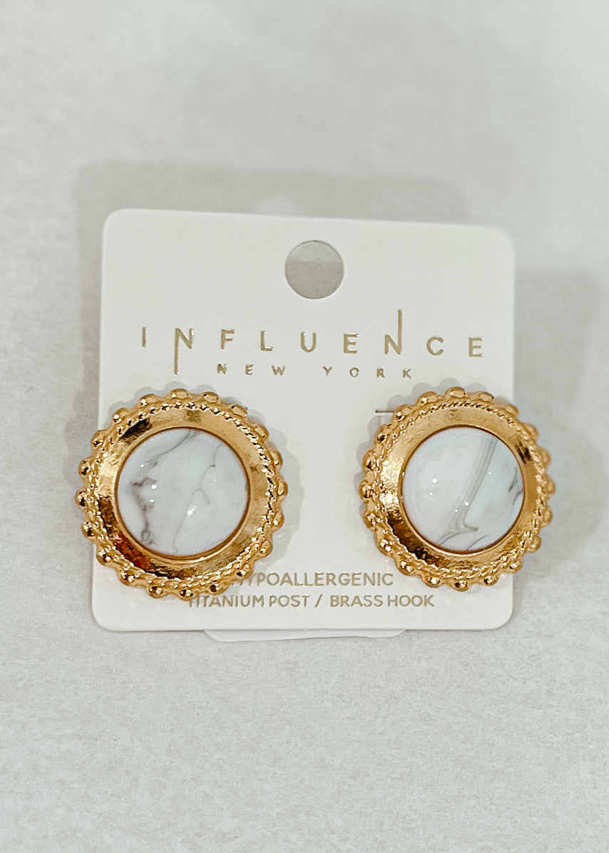 Dome Stone Earrings