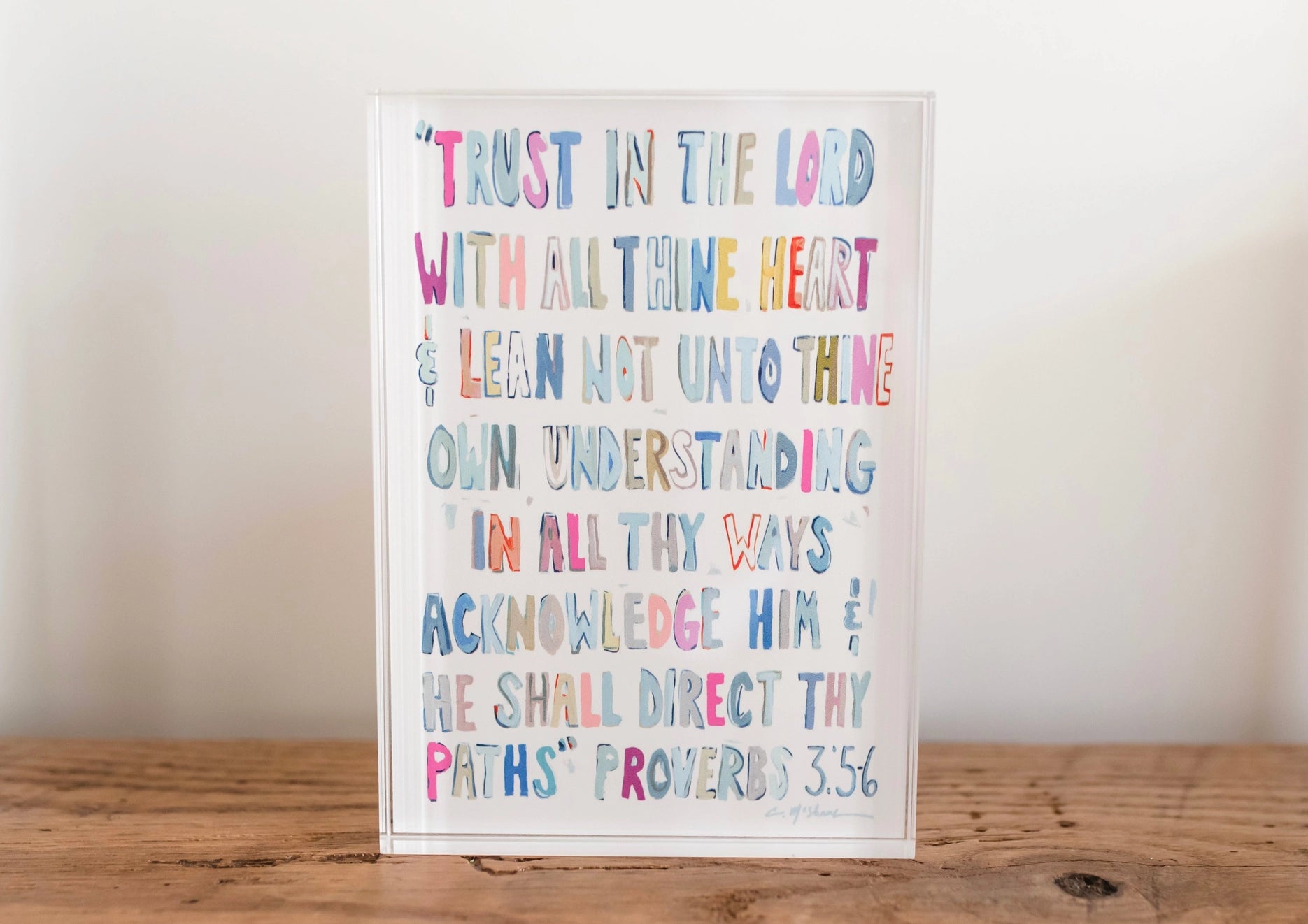 "Proverbs 3: 5-6" Acrylic Shelfie