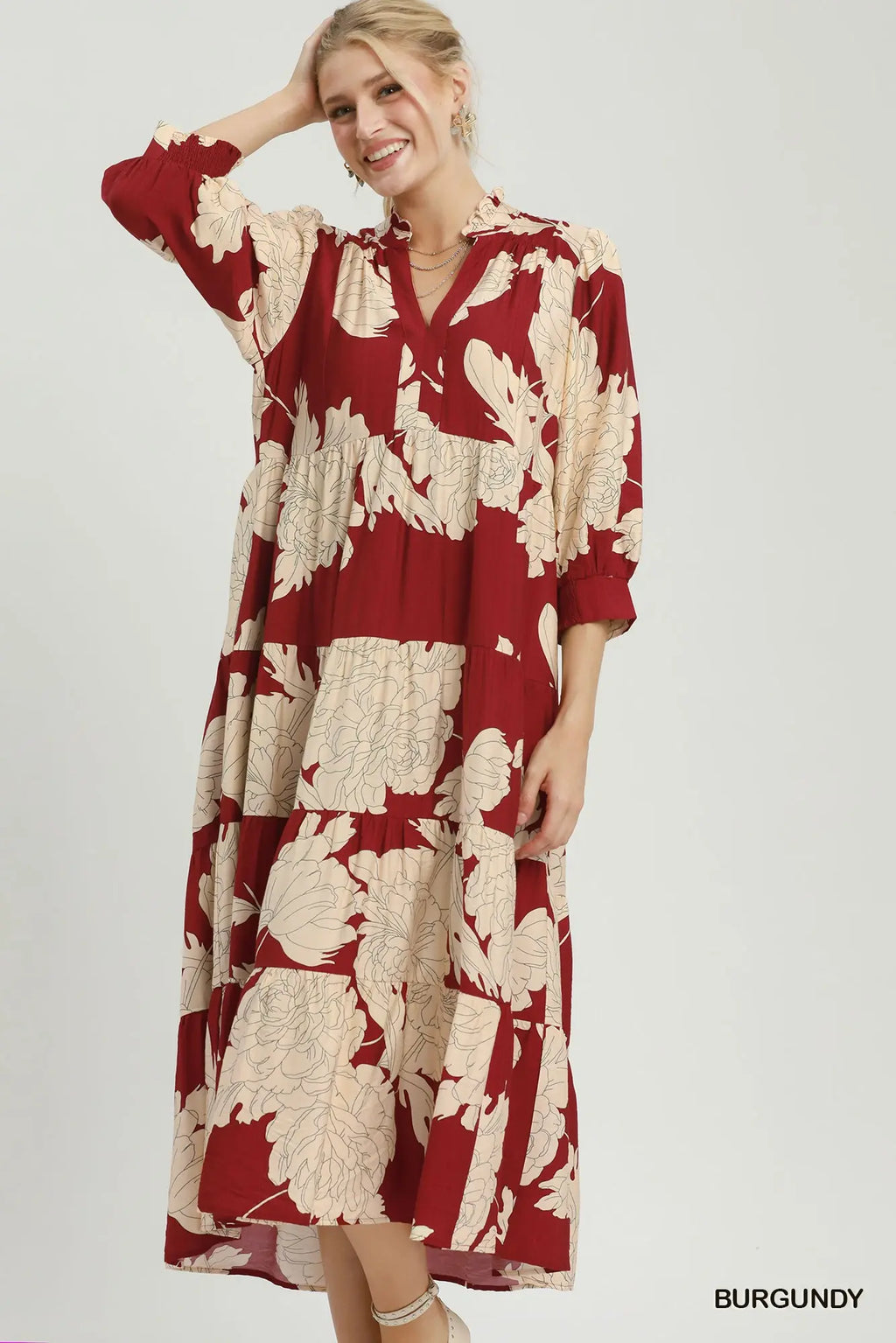 Sharon Floral Tiered Maxi Dress