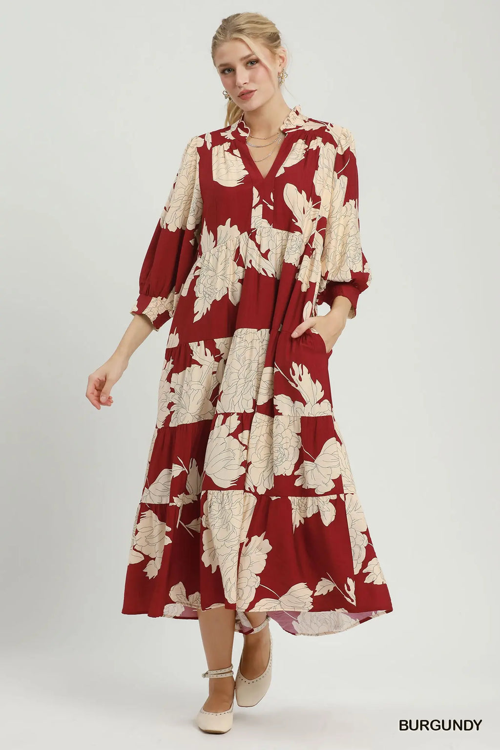 Sharon Floral Tiered Maxi Dress
