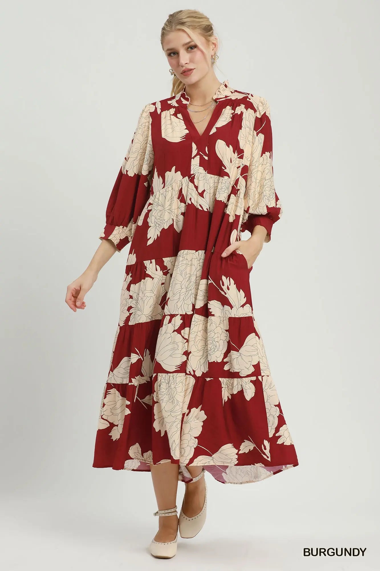 Sharon Floral Tiered Maxi Dress