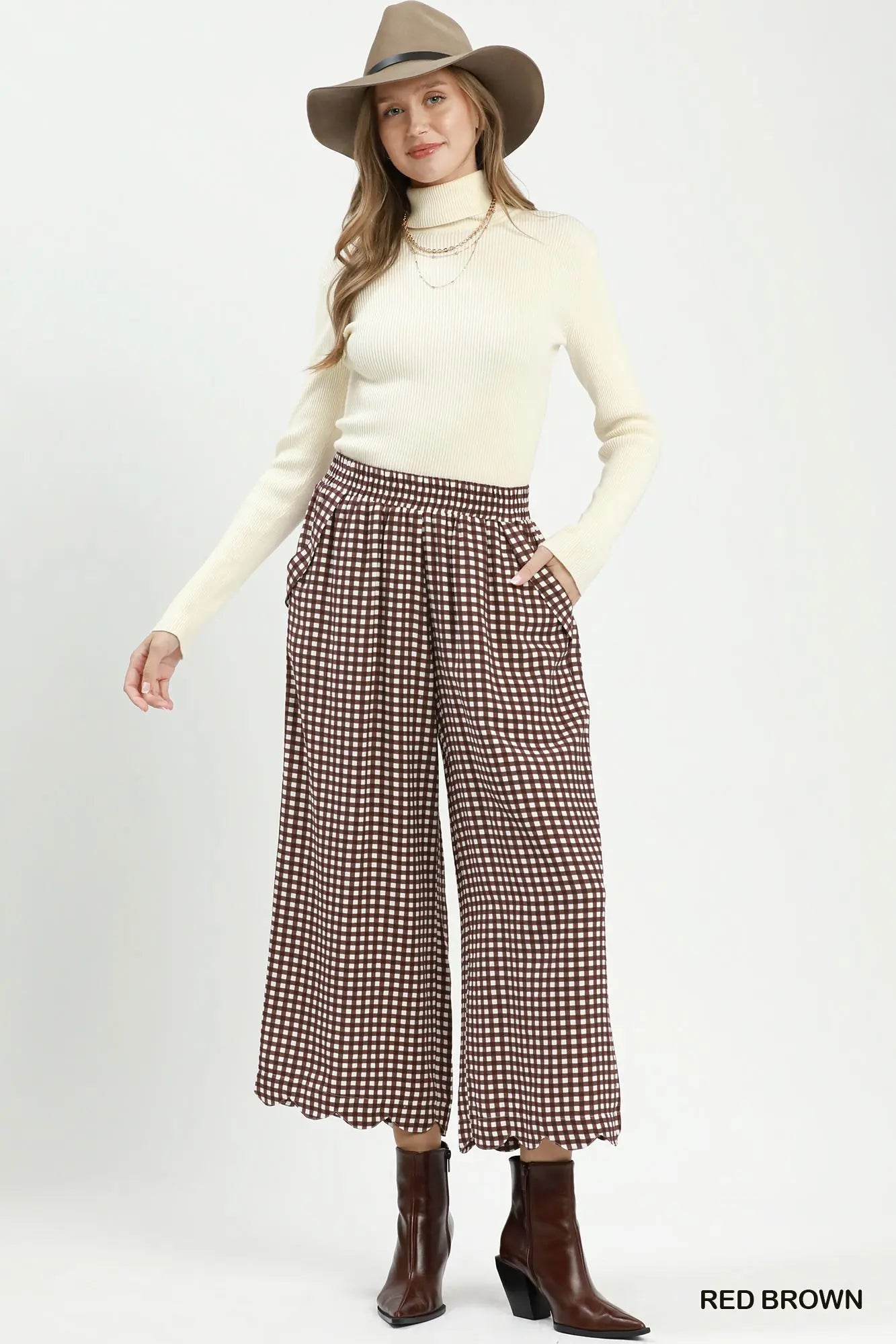 Gracelyn Gingham Crop Pants