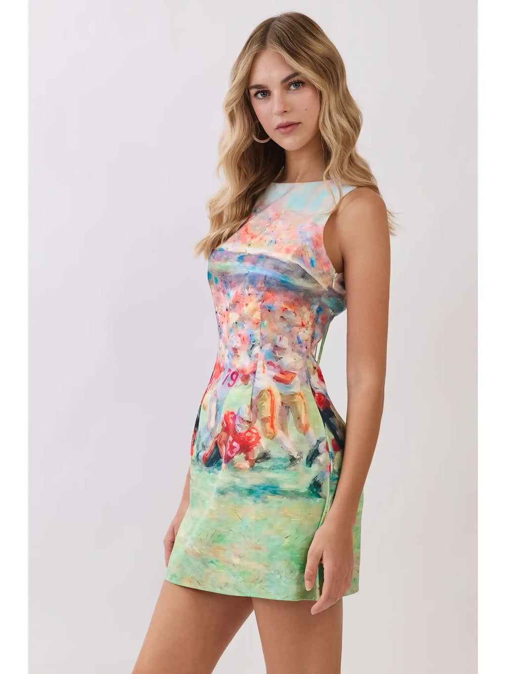 Frida Football Print Mini Dress