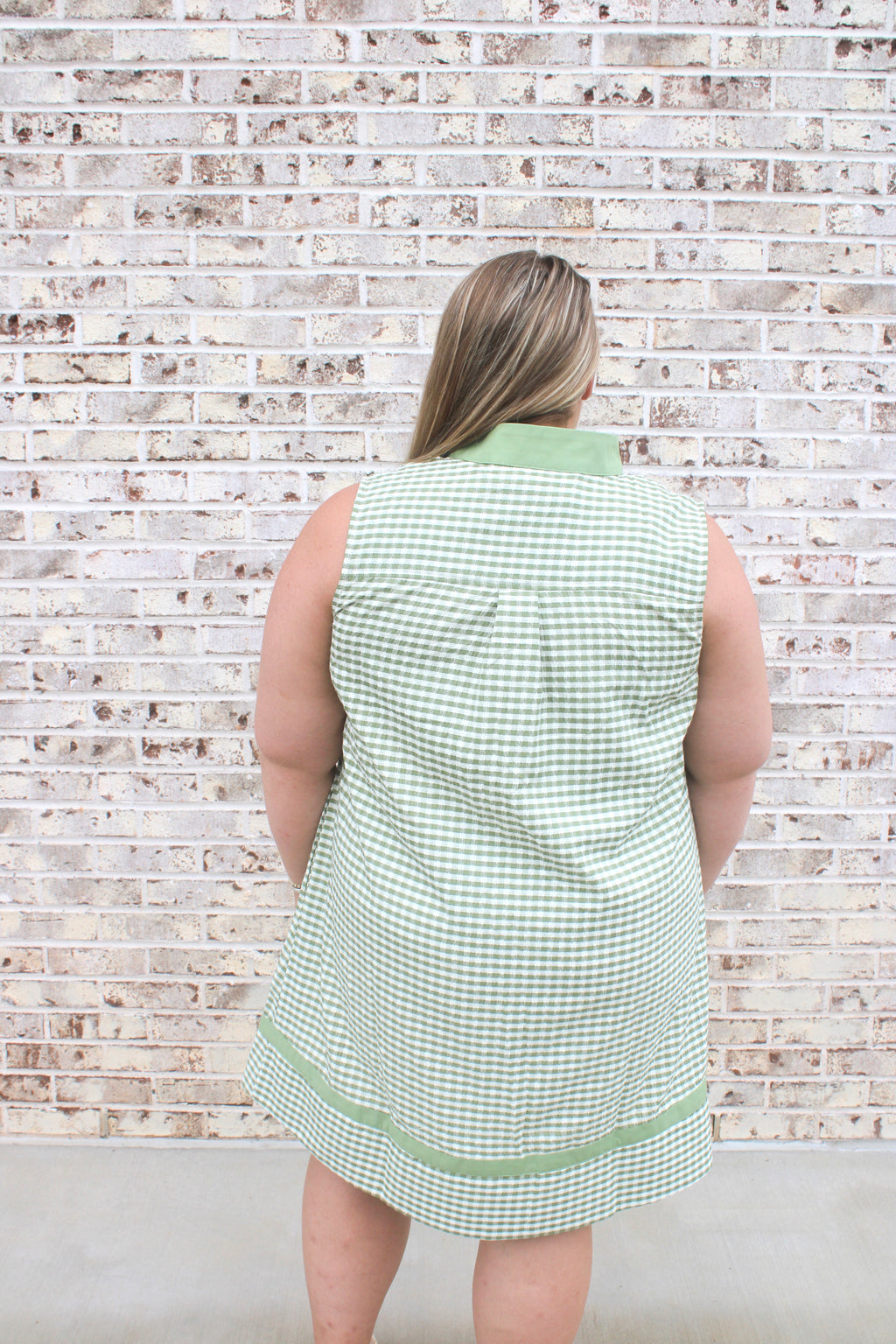 Green Gingham Shift