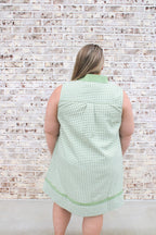 Green Gingham Shift