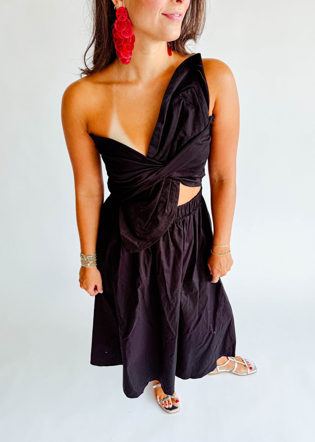 Vivica One-Shoulder Cutout Dress