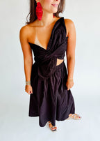 Vivica One-Shoulder Cutout Dress