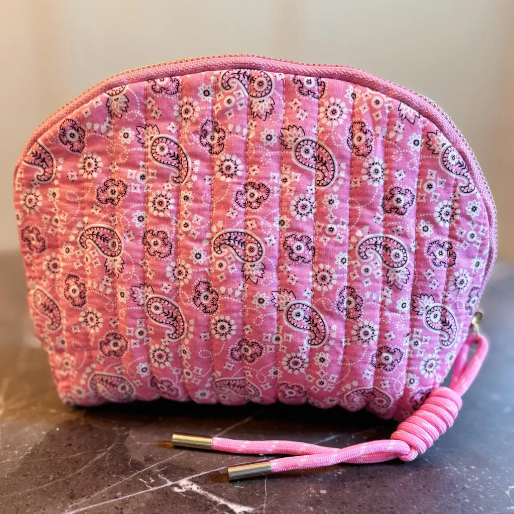 Quilted Paisley Cosmetic Case