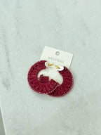 Bella Beaded Raffia Earrings