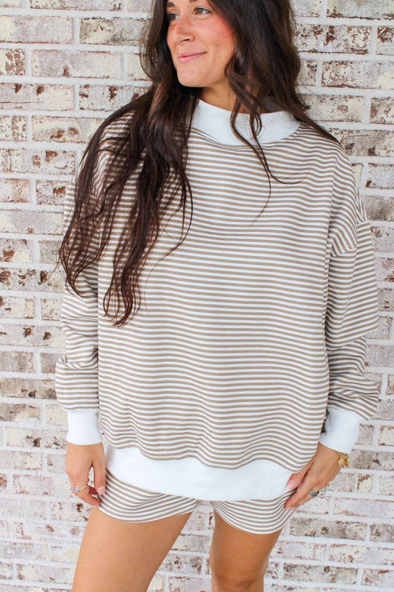 Graham Striped Mock Neck