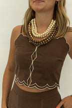 Gianna Sleeveless Scalloped Cami Top